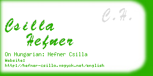 csilla hefner business card